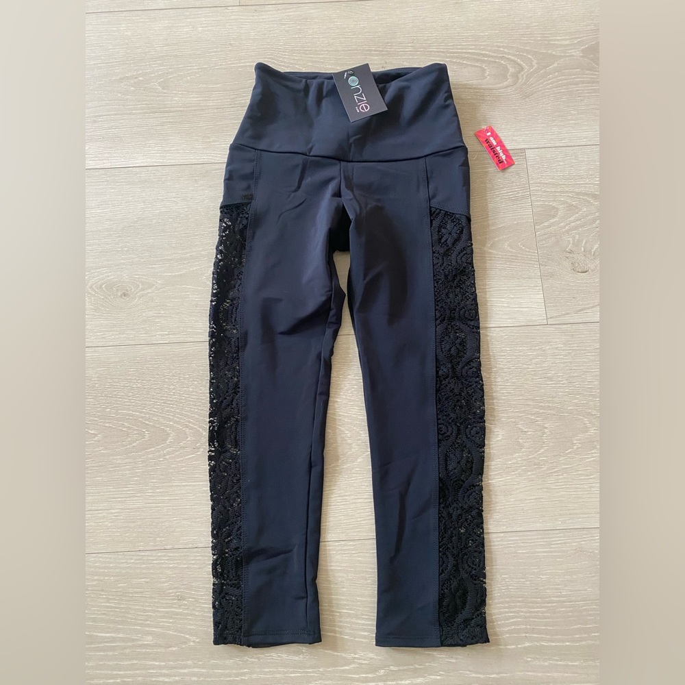 Onzie leggings with lace sides